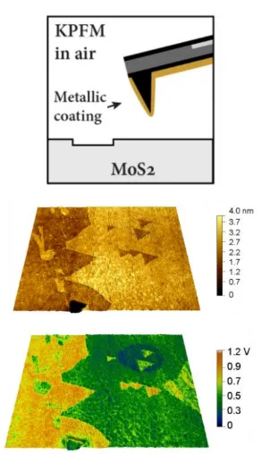 KPFM measurements on layered MoS2